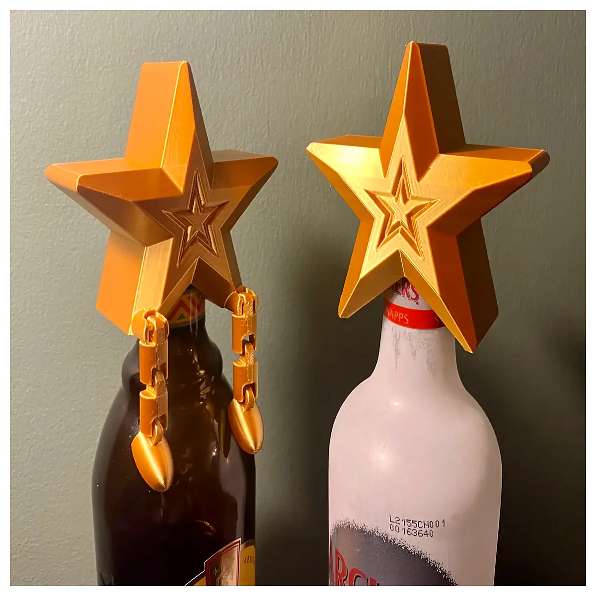 christmas star wine bottle stopper with or without legs festive holiday party decor gift