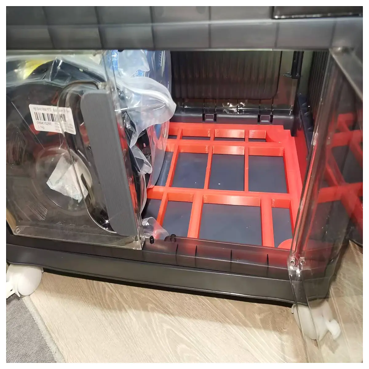 50x32 foldable storage box with reinforced bottom duty plastic crate for moving organization warehouse stacking