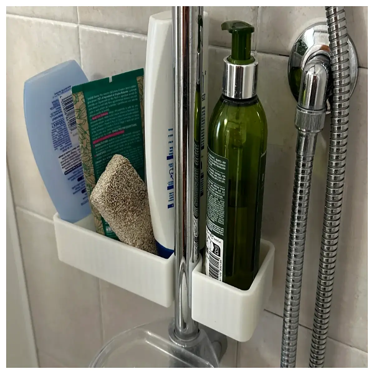 corner shower caddy stainless steel rust proof bathroom organizer for shampoo bottles and soap