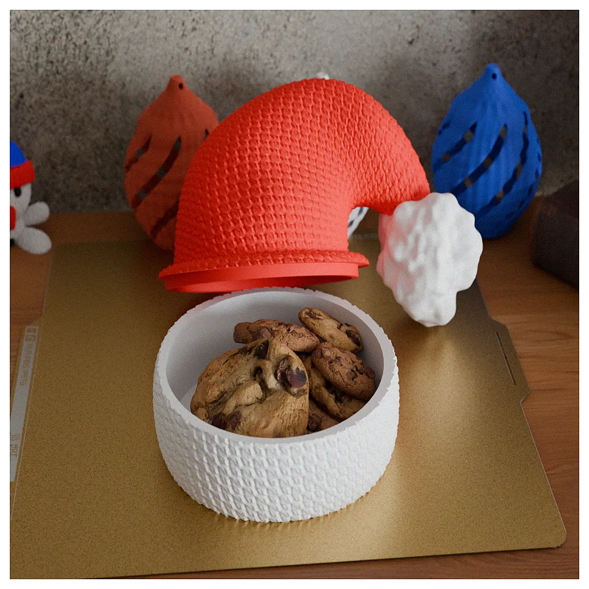 christmas hat storage box organizer for santa caps holiday party supplies decoration container