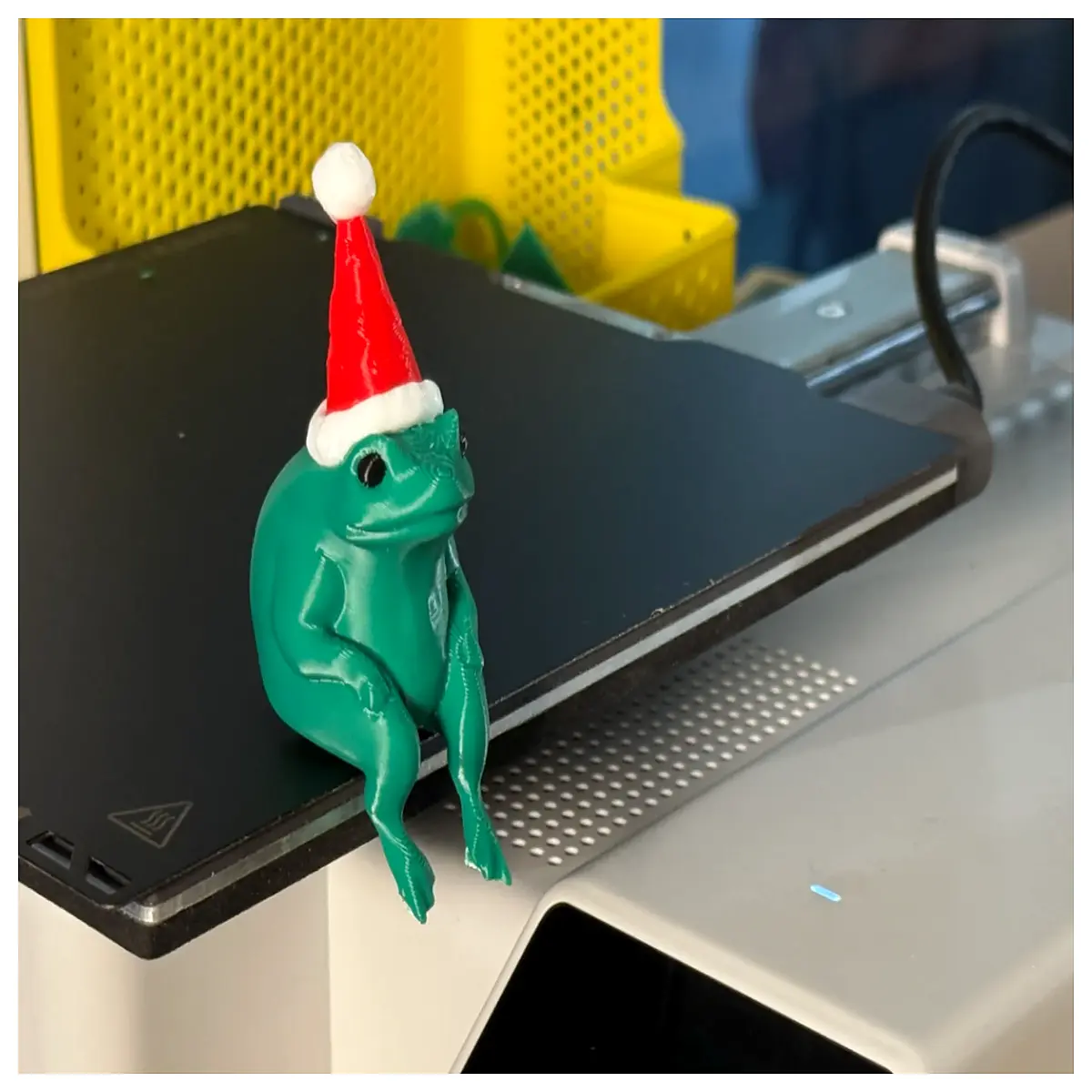 cute holding santa hat shelf decor christmas holiday table ornament festive desk accessory for home office
