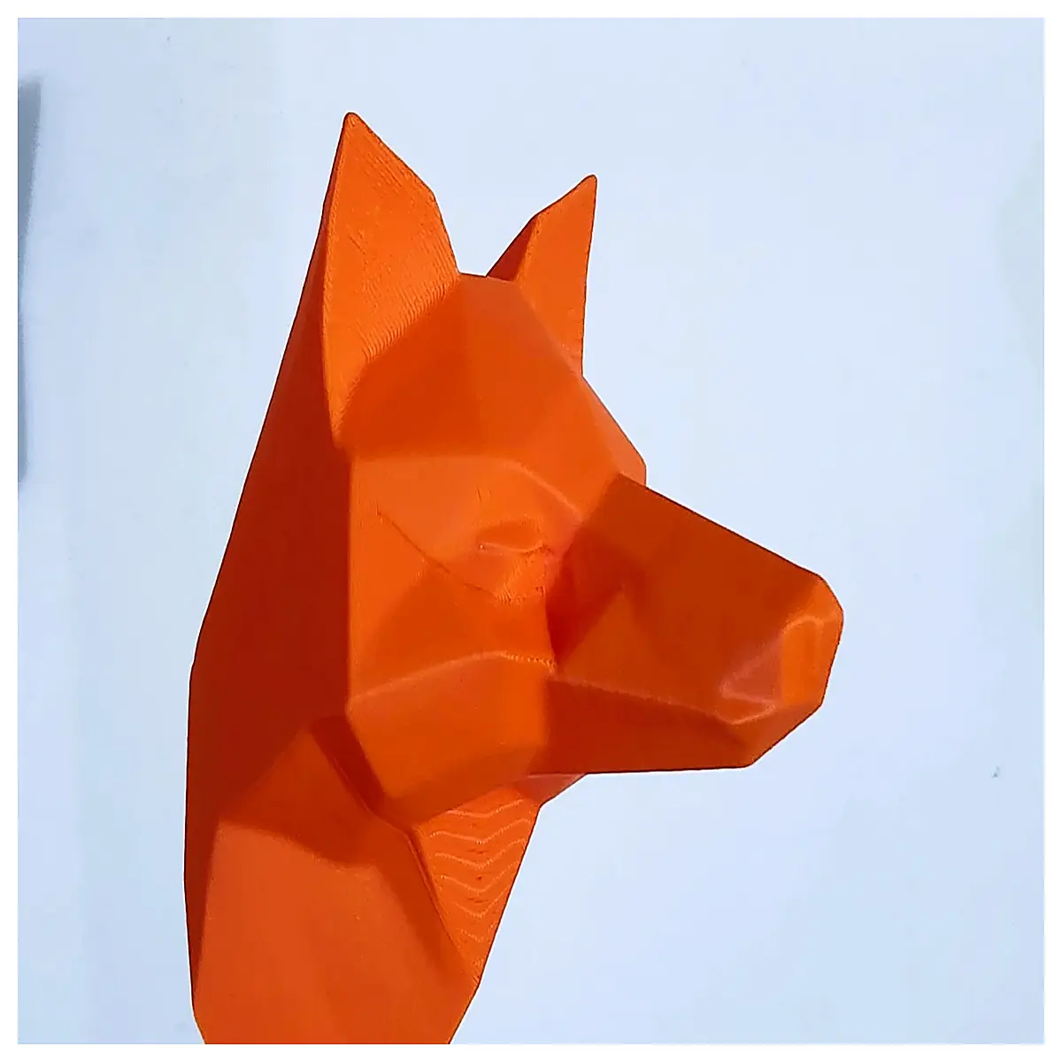 low poly wall decor geometric animal sculpture art modern minimalist home decoration metal or resin fox face wall hanging