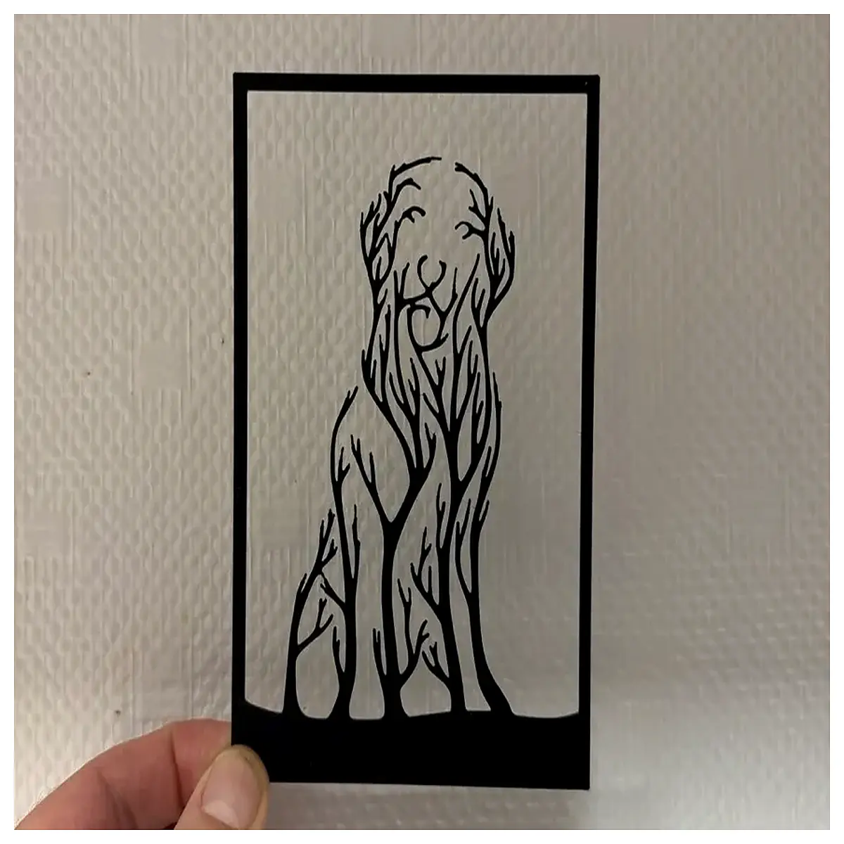 tree of life dog decor wall art canvas print home living room bedroom decoration pet lovers