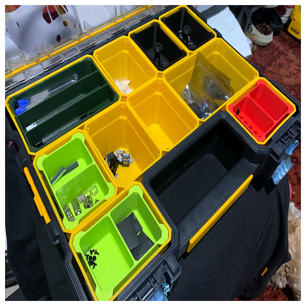 deep professional organizer double tray insert for tool chest storage