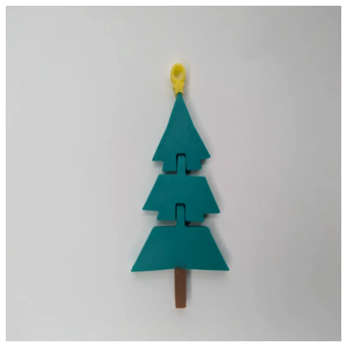 flexible jointed mini christmas tree earrings dangle keychain charm pendant for bag