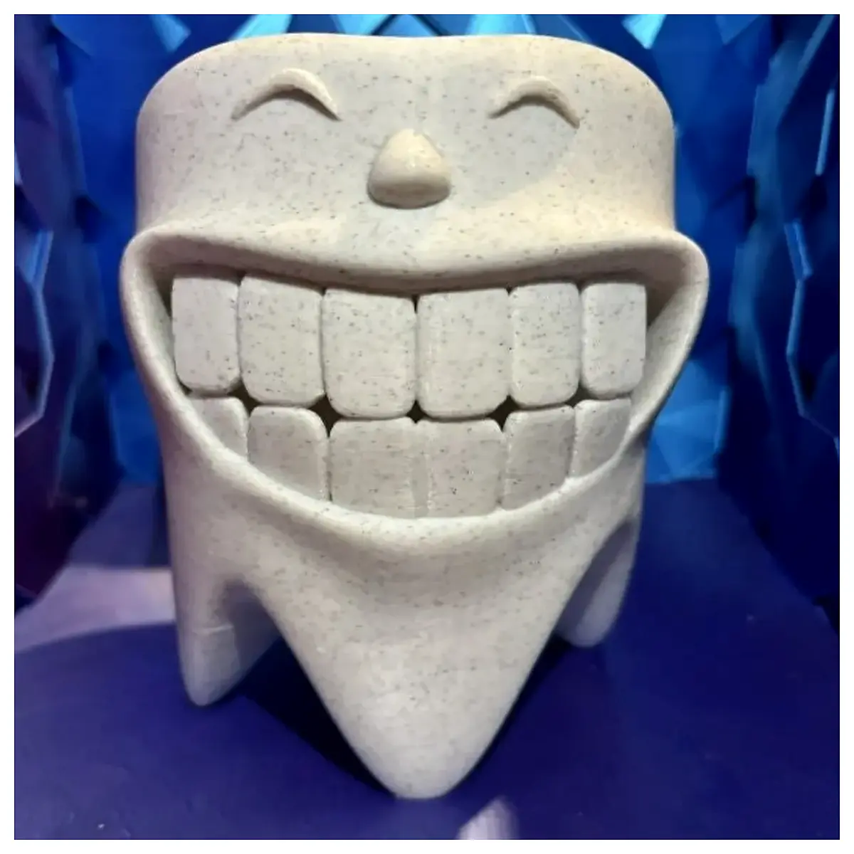 cute smiling toothbrush holder for bathroom counter whimsical resin organizer with drainage holes fun decorative sink accessory