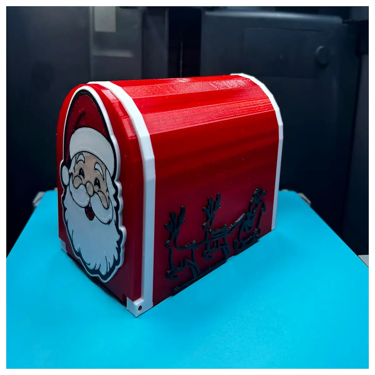 christmas mailbox decoration outdoor holiday decor santa mail drop box festive garden yard ornament