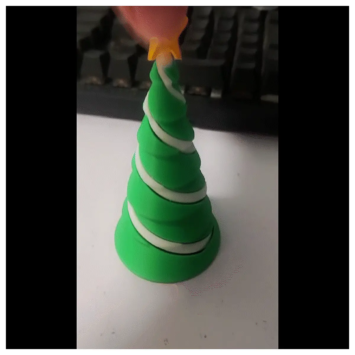 mini spiral christmas tree with string lights compact desktop holiday decor stress relief fidget toy for kids and adults