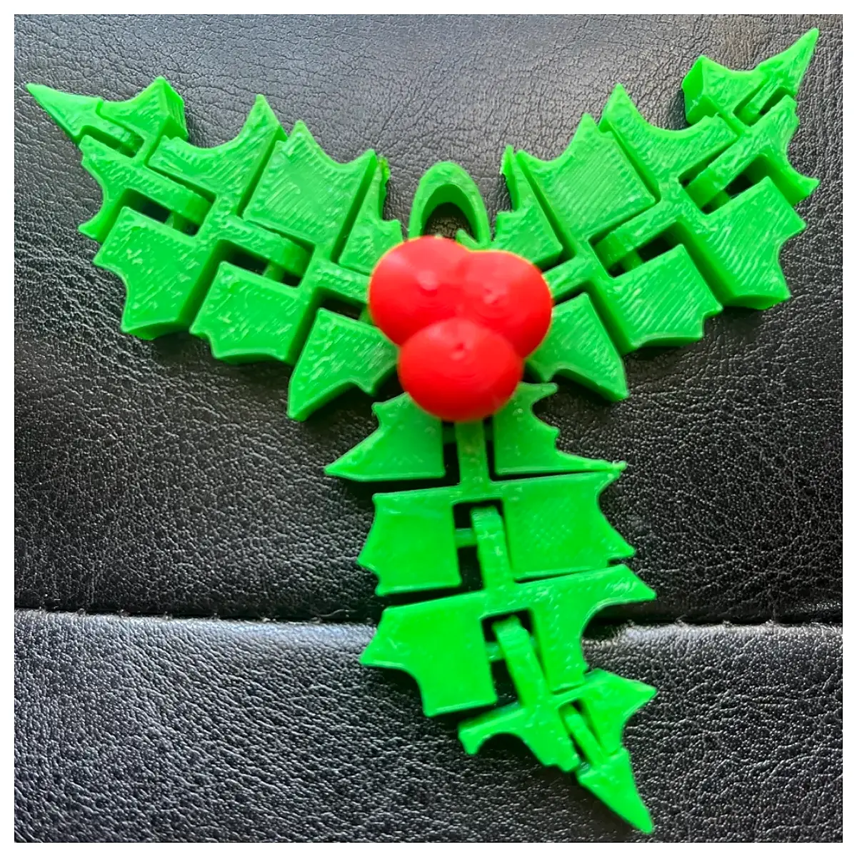 articulated holly wreath with hooks for door hanging flexible stem artificial greenery