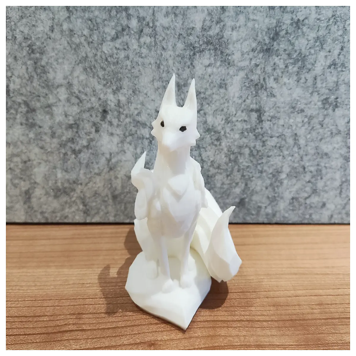 miniature fox statue resin animal figurine desk ornament wildlife collectible home decor small sculpture gift