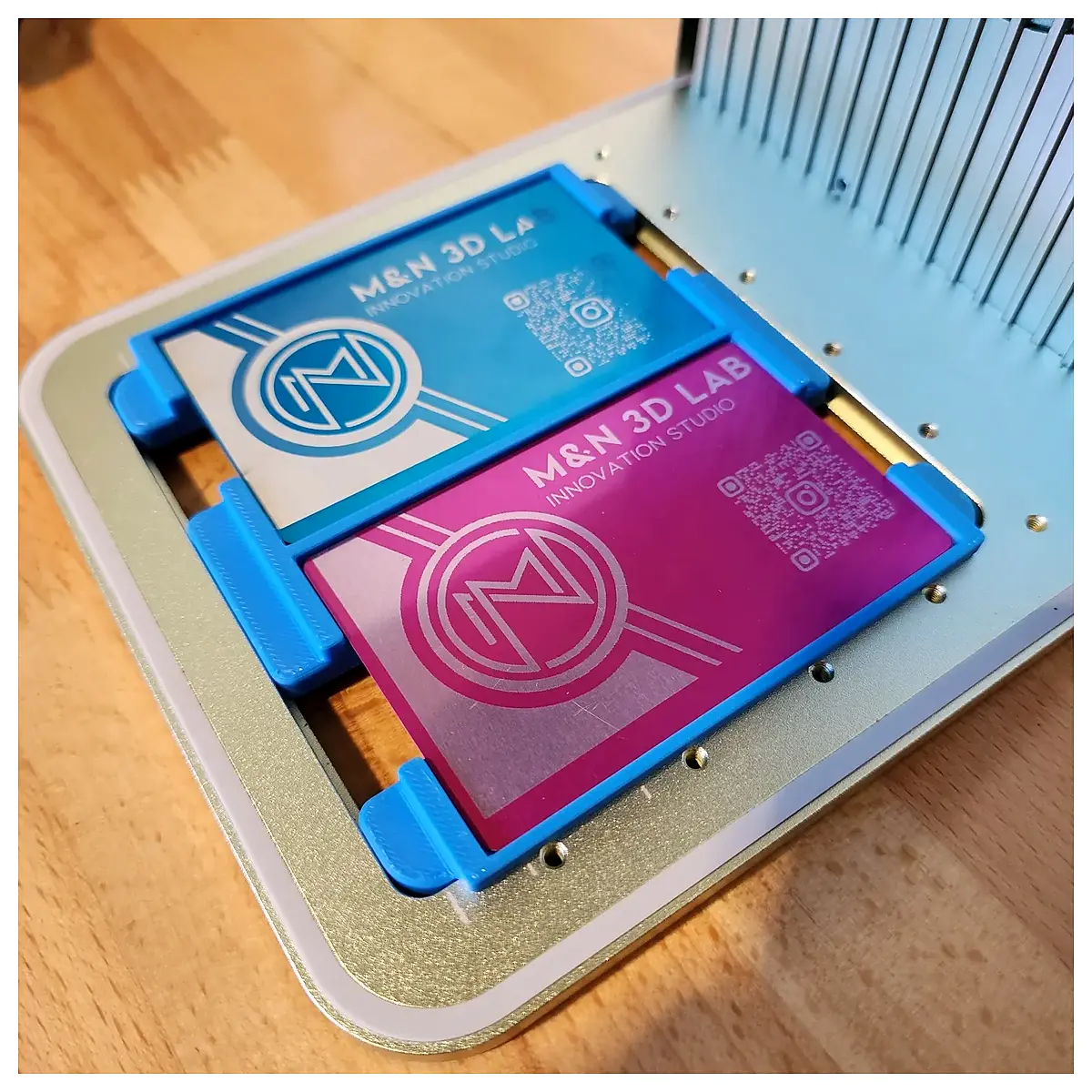 xtool f1 business card holder jig 54mm x 86mm alignment fixture for engraving laser cutting precision guide template