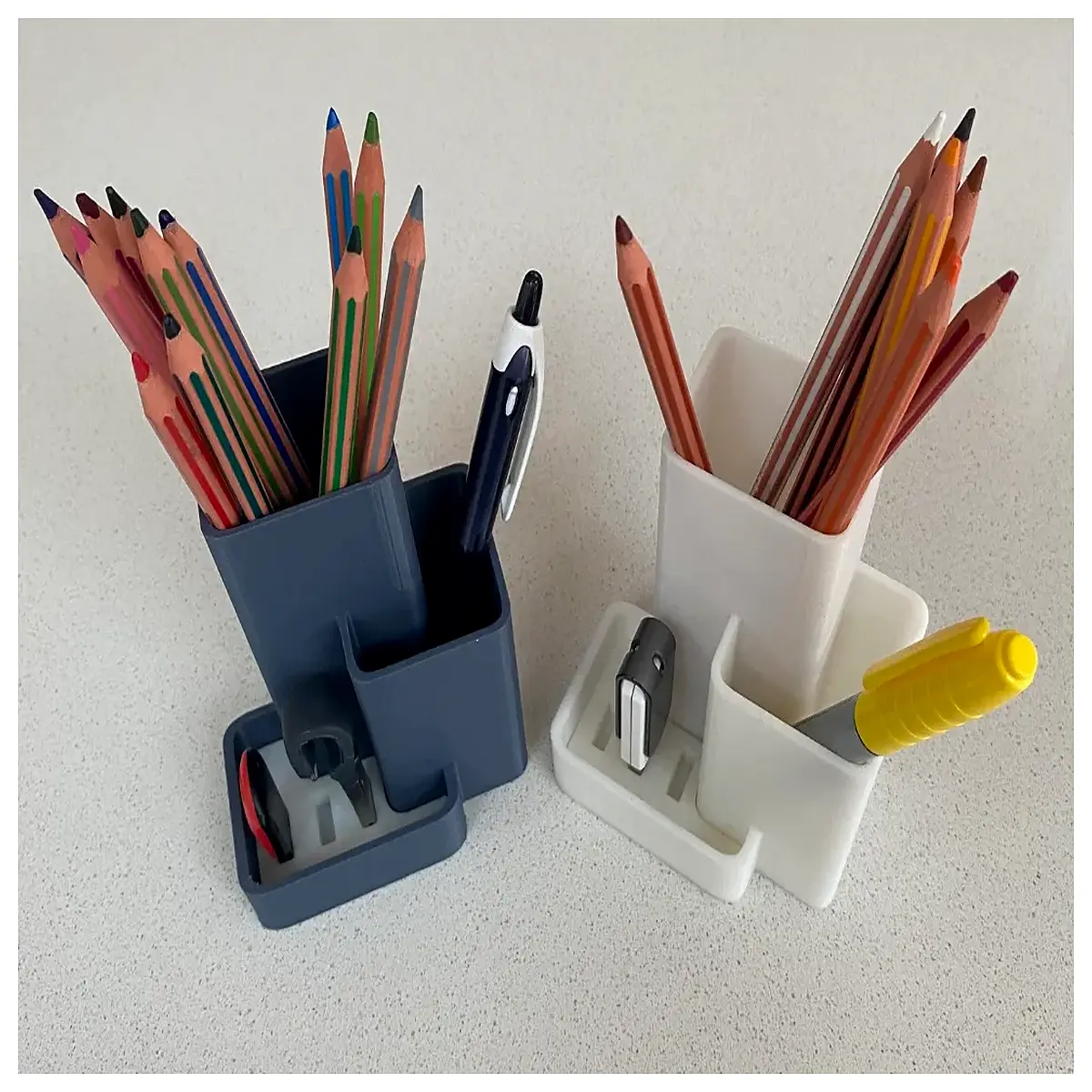 desk organizer with usb drive slot desktop storage box for cables and stationery office desk accessories holder