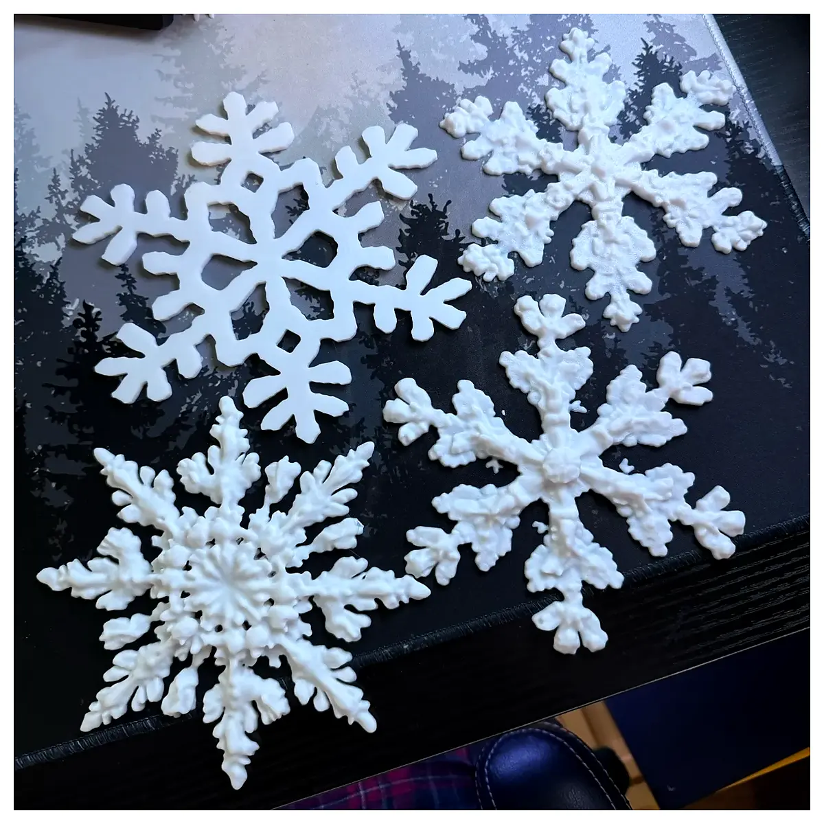 artificial snowflakes for christmas decorations glittering hanging ornaments winter wonderland party supplies diy craft kits