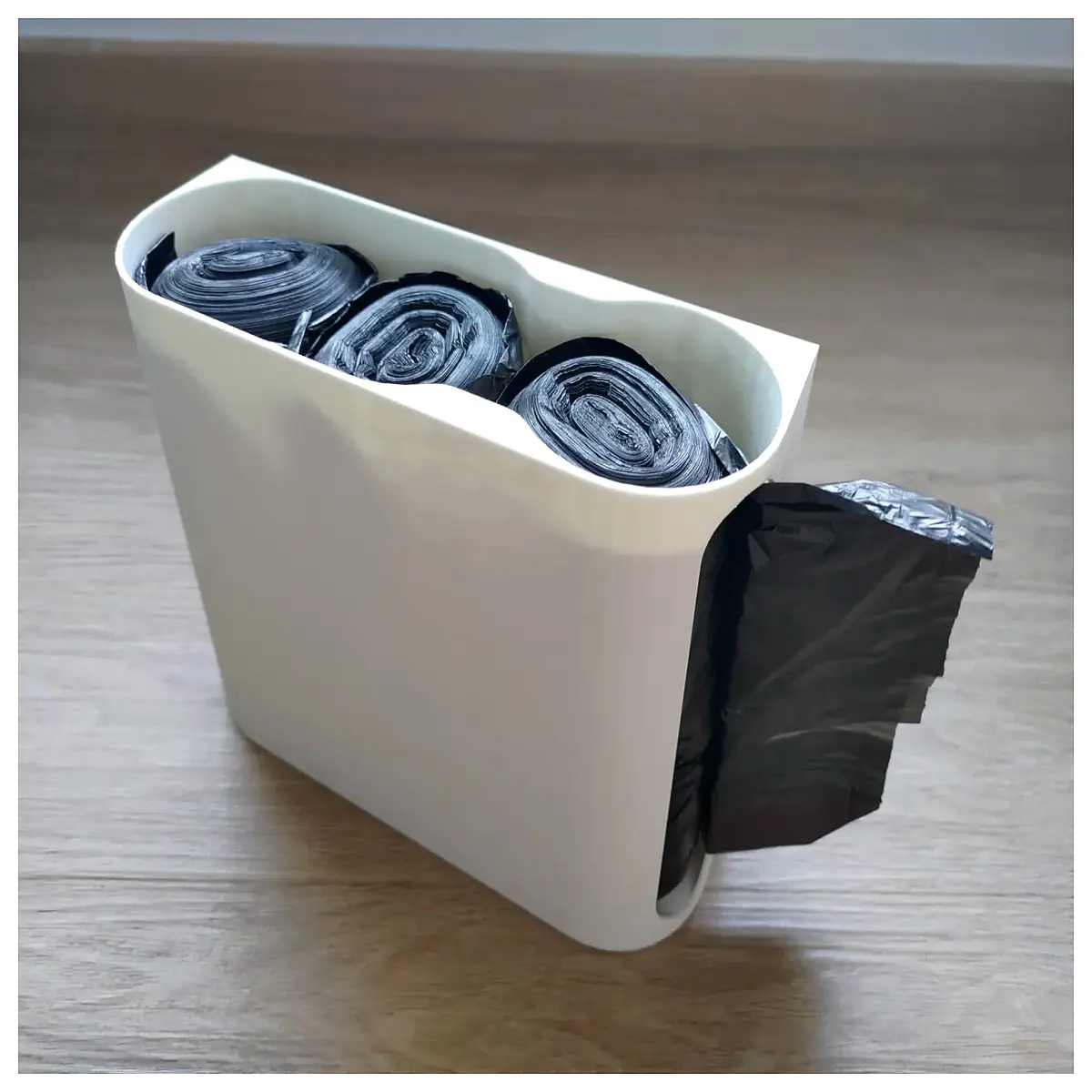 kitchen trash bag holder dispenser roll organizer storage rack counter