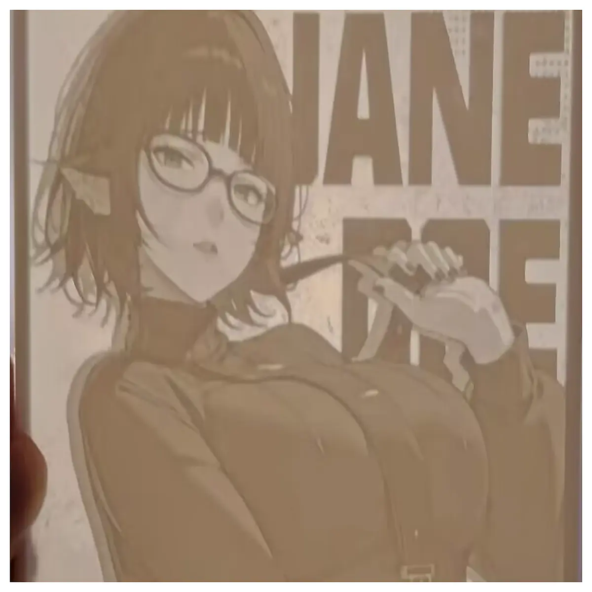 jane doe translucent acrylic badge standee character pin collectible merch