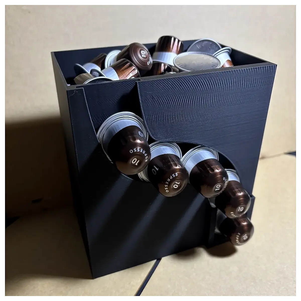 coffee capsule organizer storage box for nespresso keurig compatible countertop desktop holder tidy