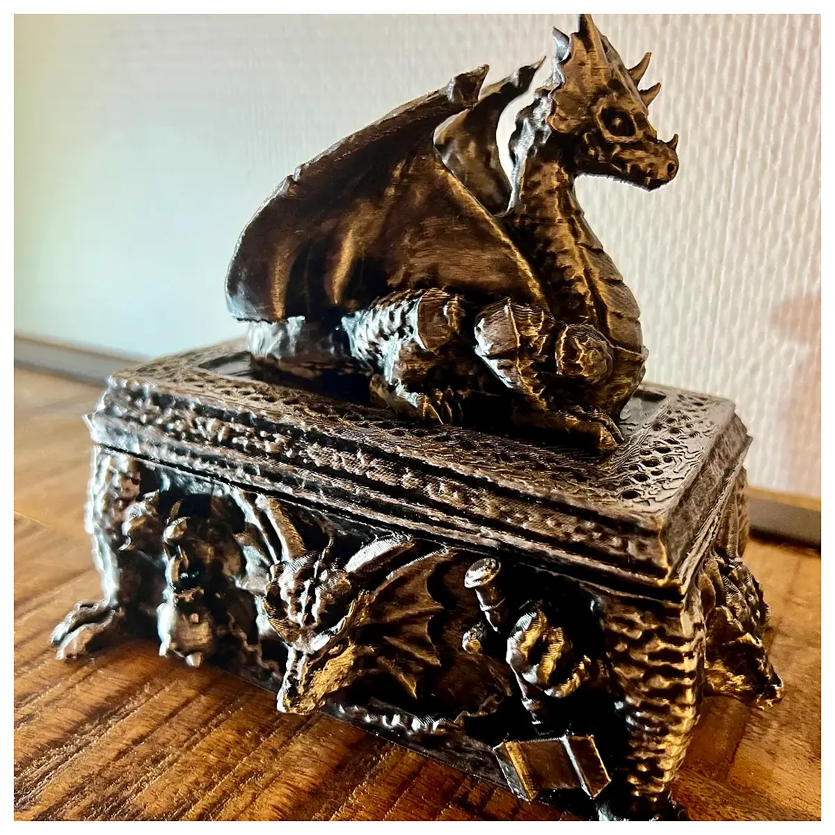 dragon shaped jewelry organizer box for desk storage mythical creature trinket tray fantasy lovers