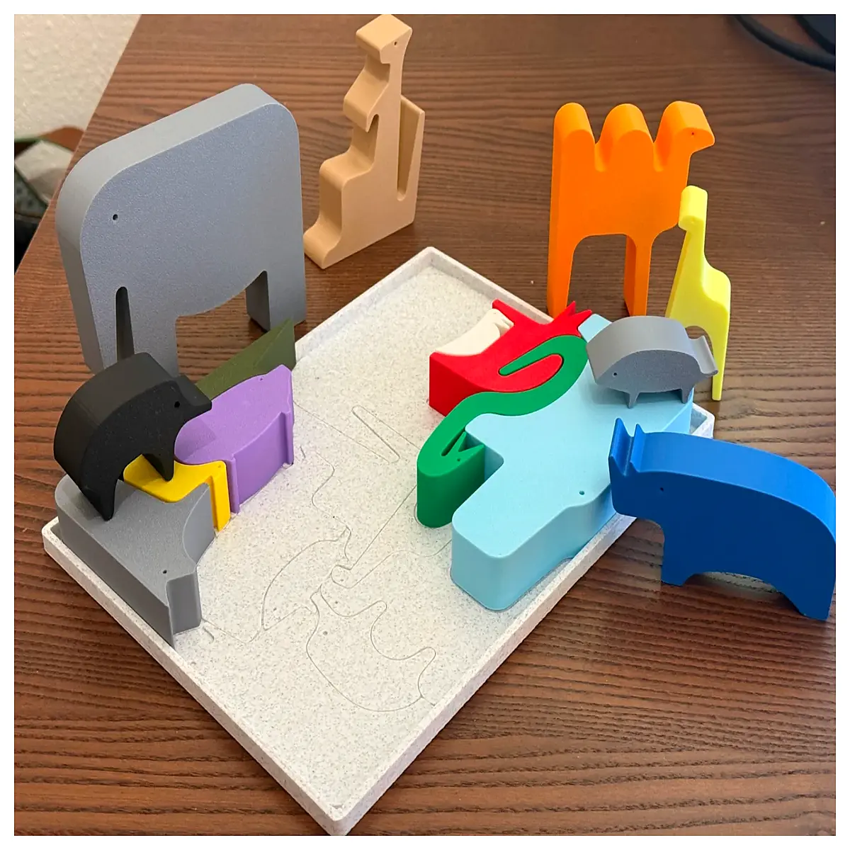 wooden animal puzzle for toddlers 1 3 years educational montessori learning toys first shapes matching board kids gift