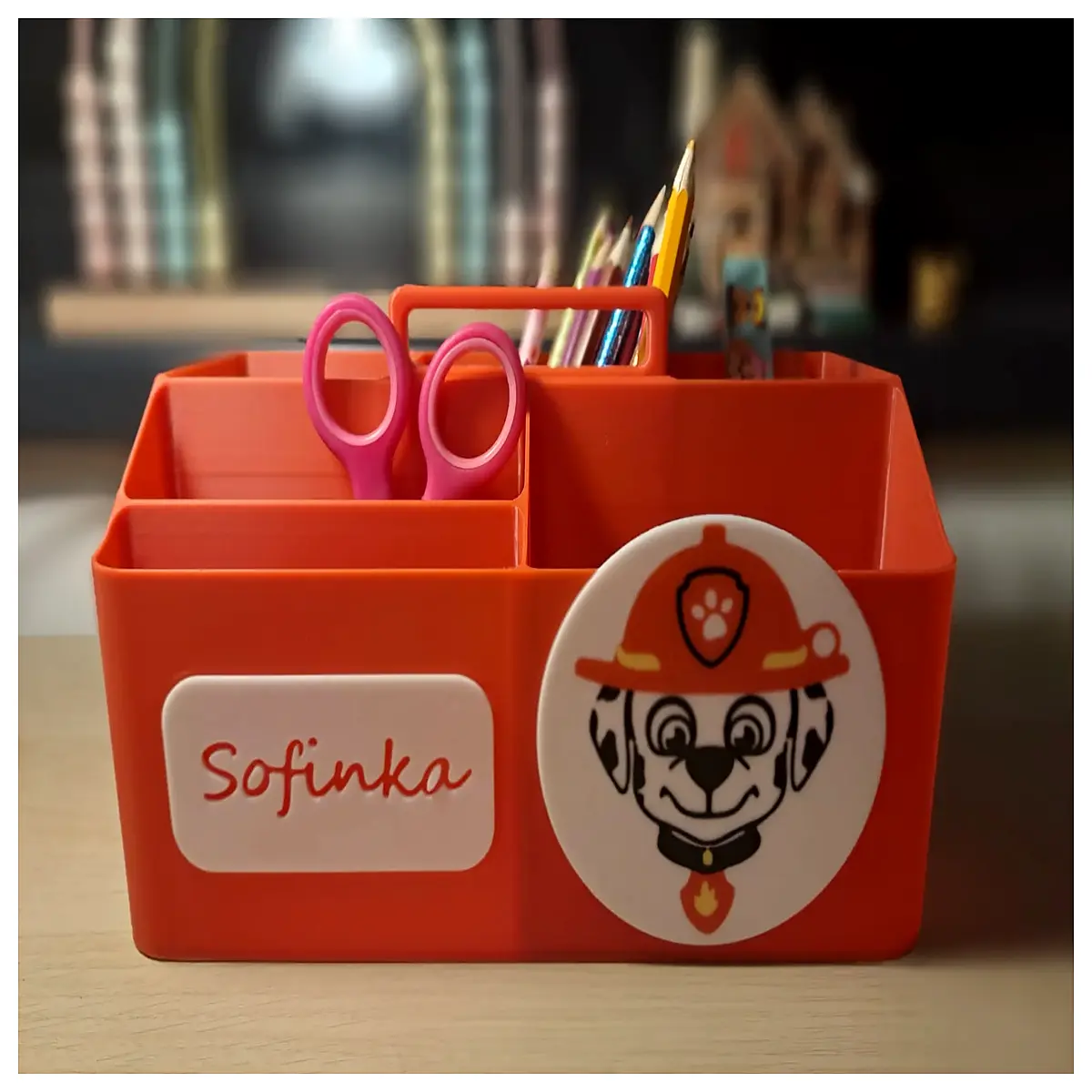 desk organizer pen holder cartoon character storage box for kids stationery