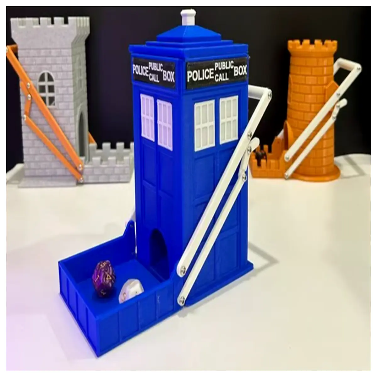 acrylic dice tower for board games dnd rpg accessories with sound dampening and card holder