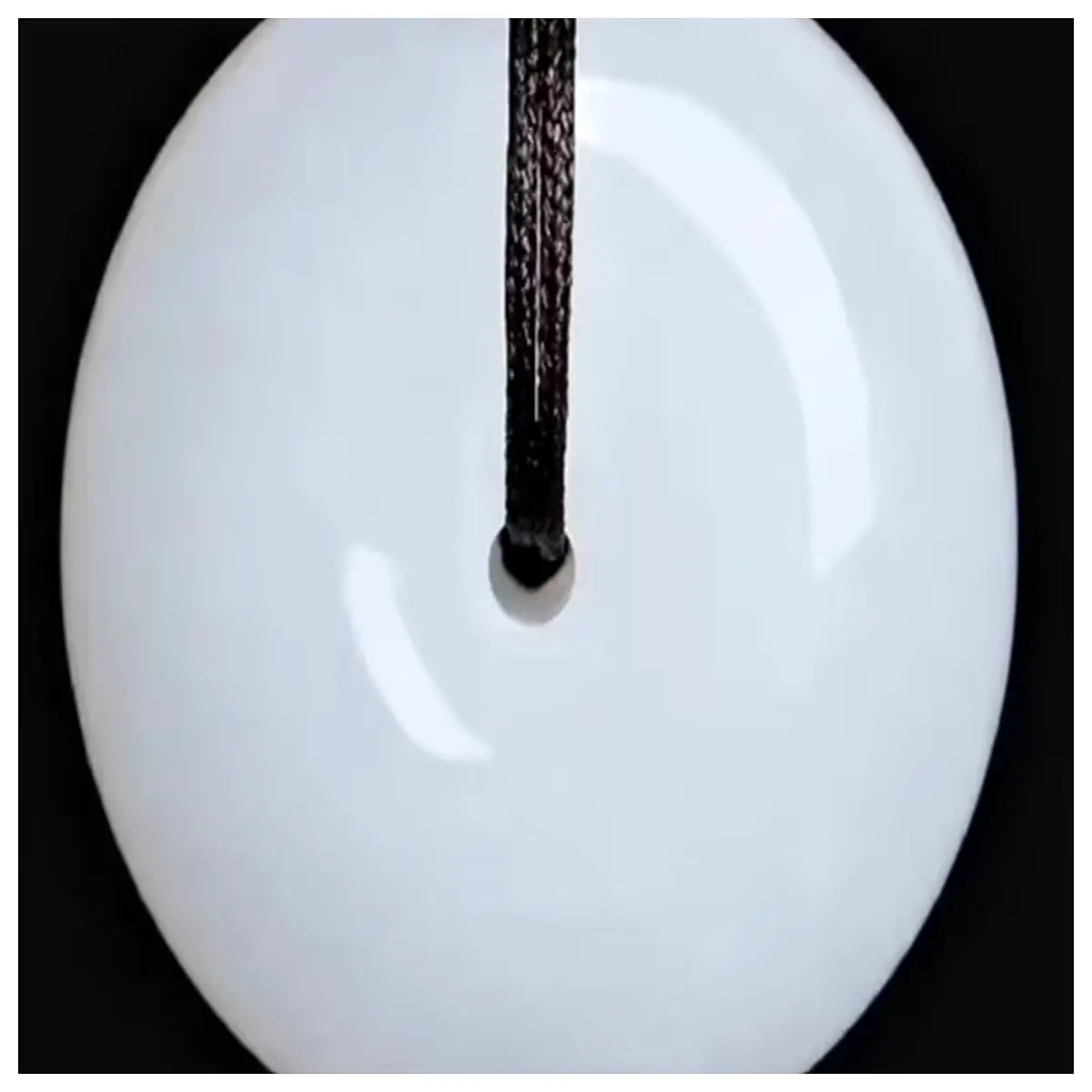 jade peace buckle pendant necklace silver chain auspicious charm protection amulet for women men good luck gift