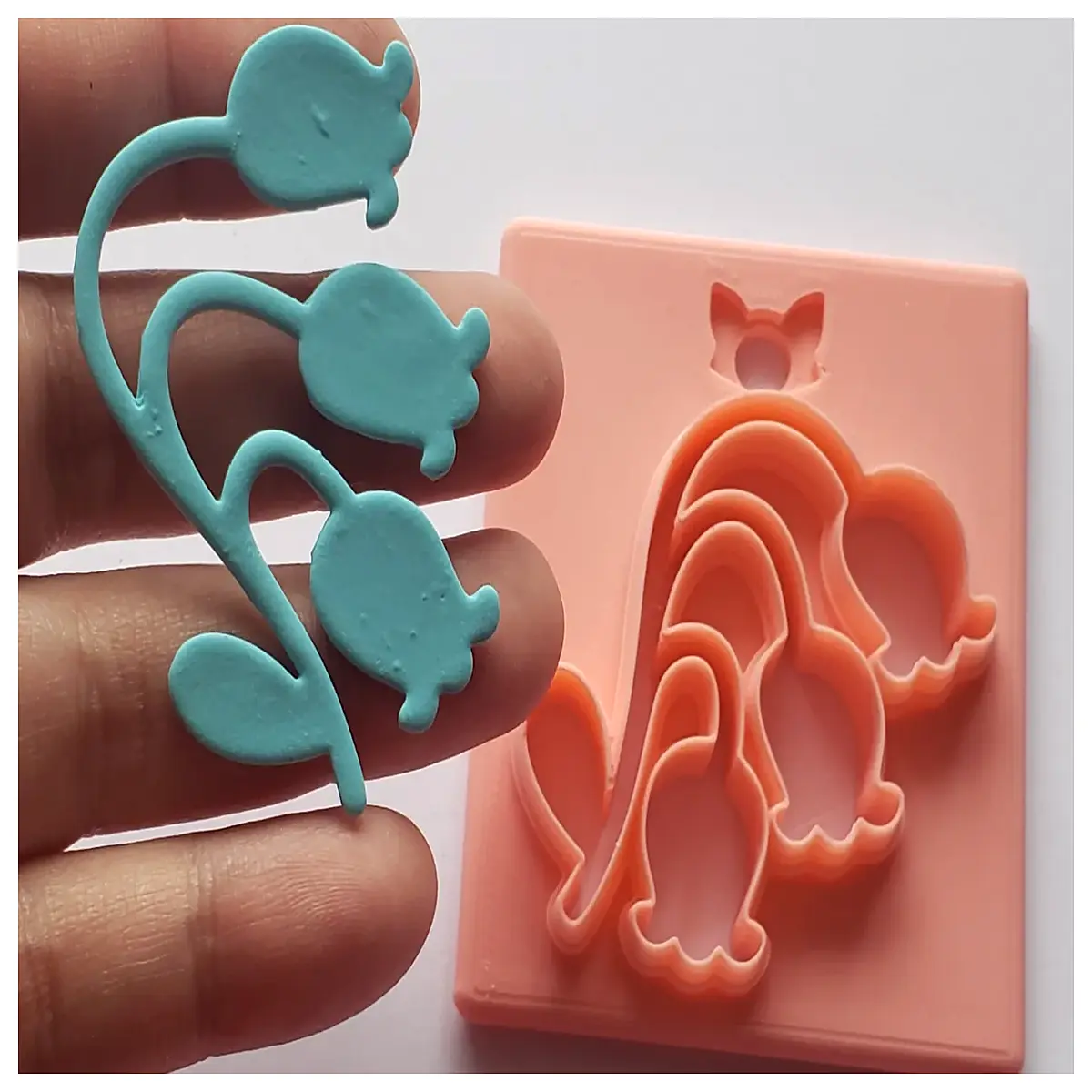 dangle bell flower polymer clay earrings cutter diy jewelry making tools