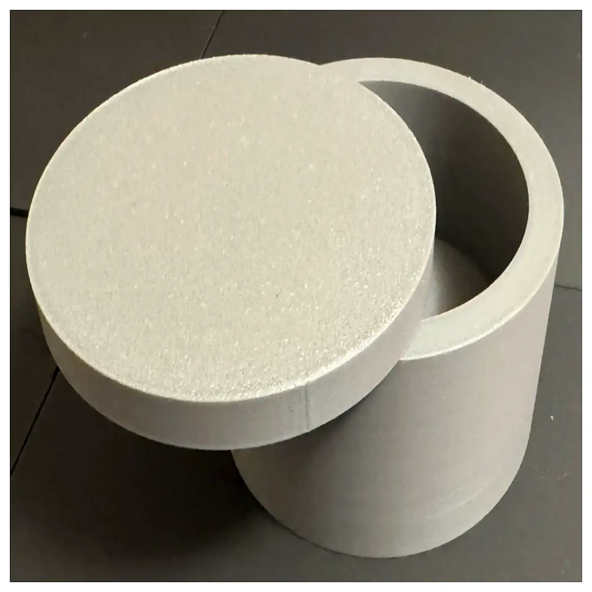minimalist round storage box with lid for desk accessories small items organization clear acrylic container