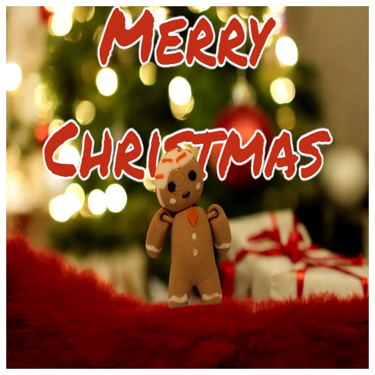printed gingerbread man keychain articulated joints holiday gift christmas ornament