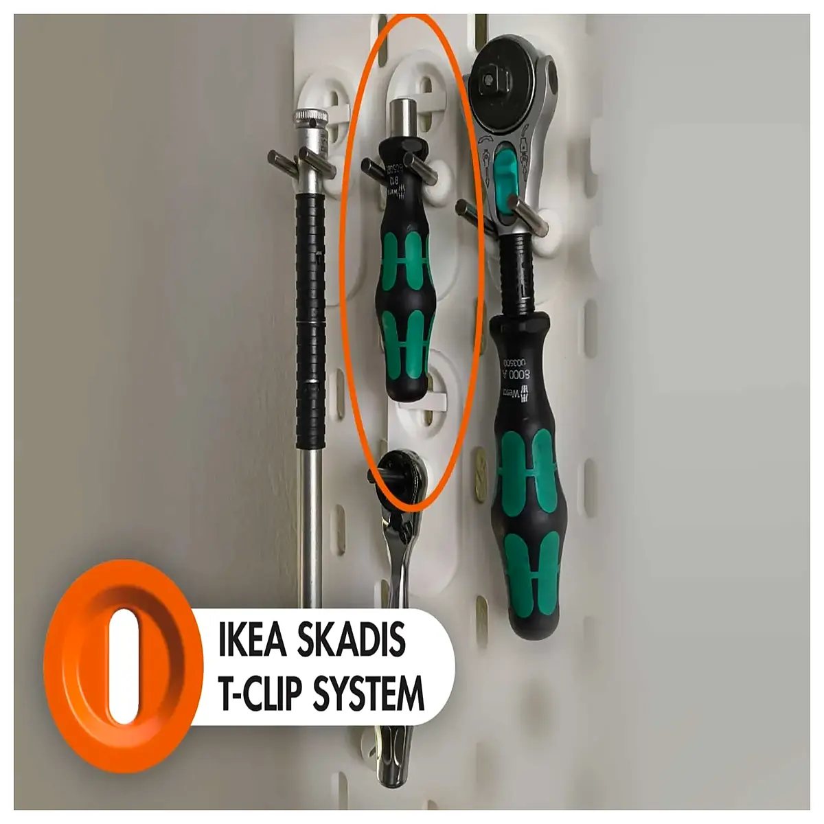 wera mini screwdriver holder skadis t slot system magnetic bit organizer rack for workshop tool storage