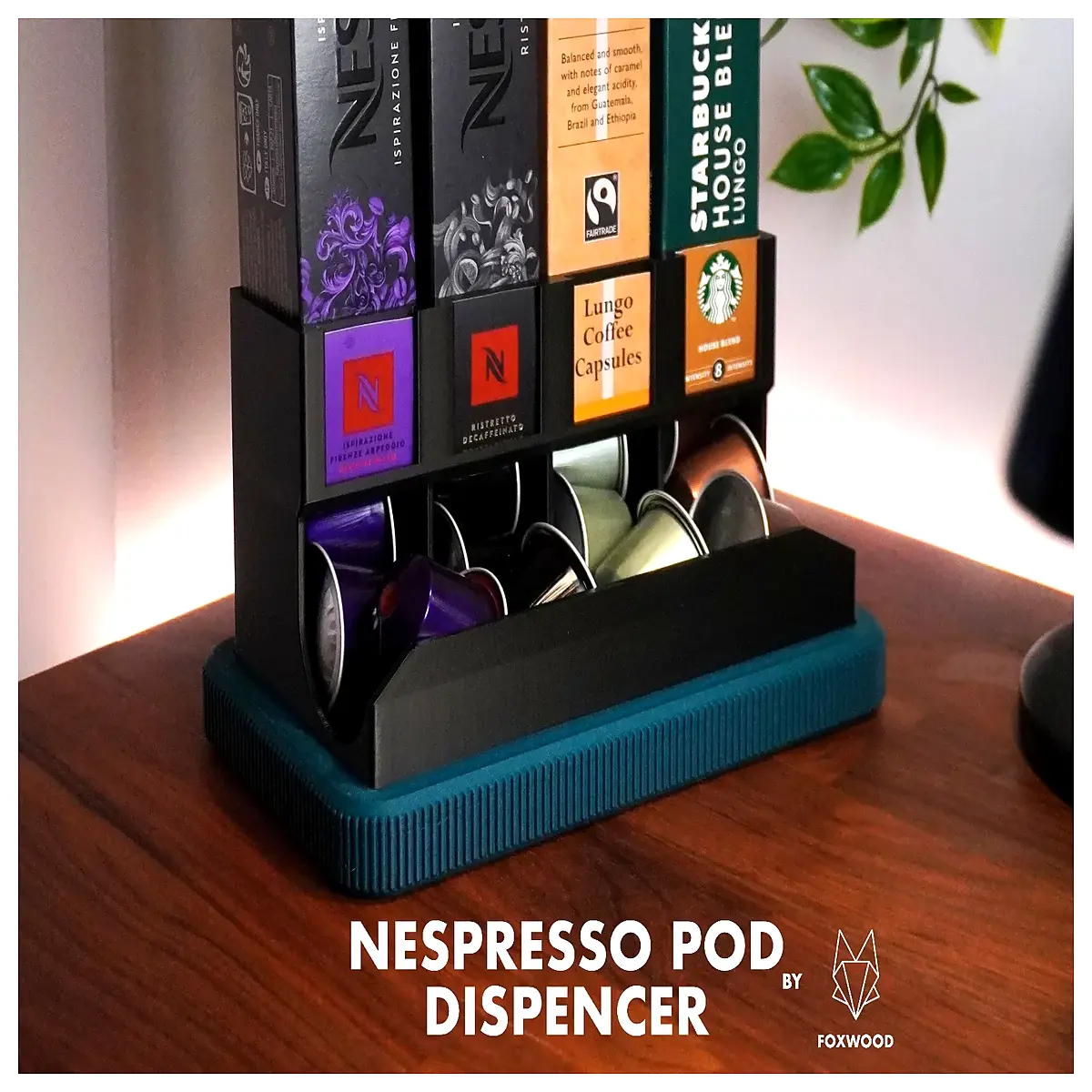 foxwood nespresso capsule holder organizer for home kitchen countertop storage
