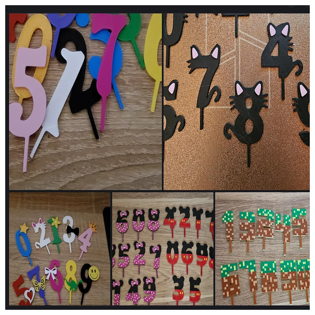 edible number cake toppers birthday party supplies fondant digits for kids adults milestone celebration