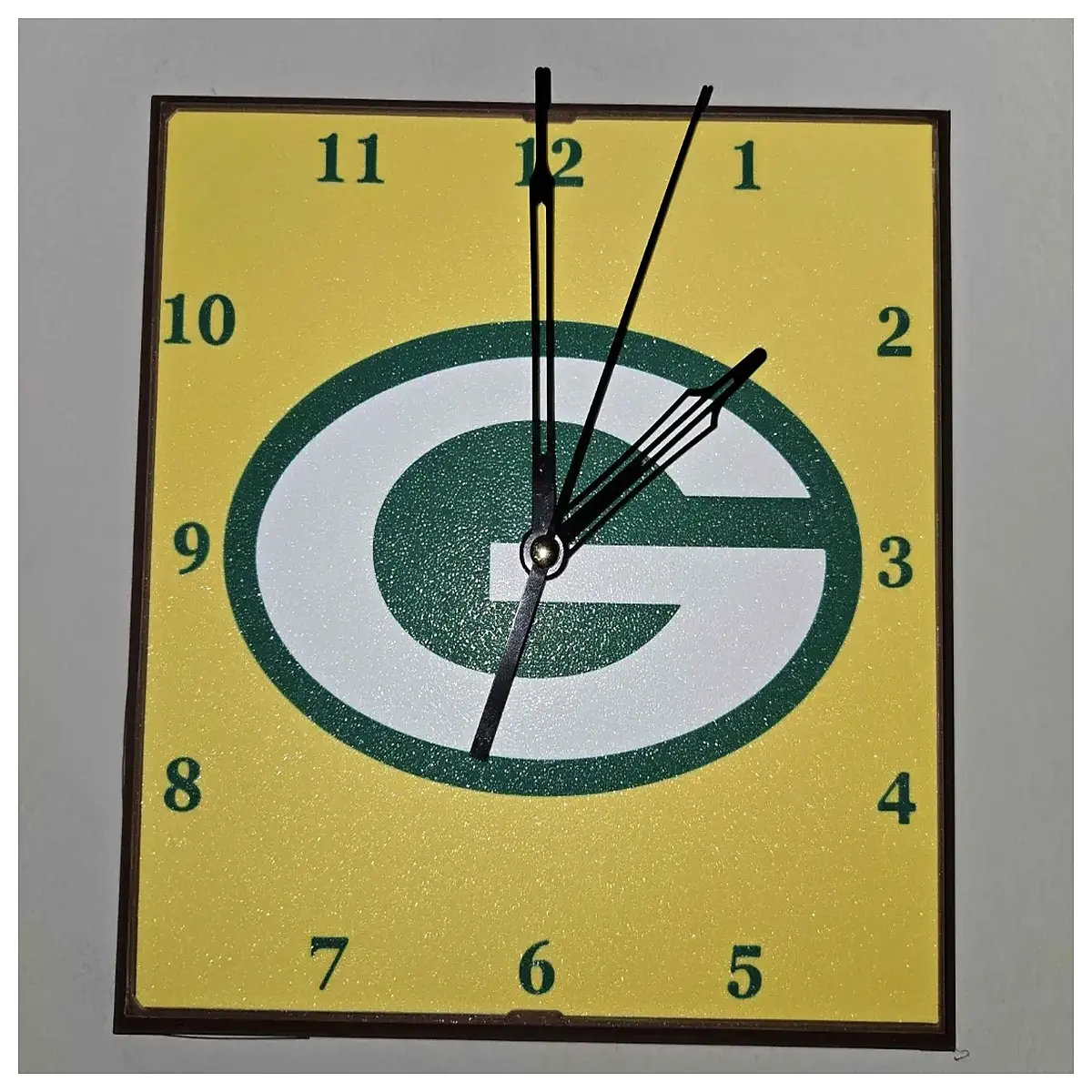 green bay packers wall clock team sports decor for man cave game room