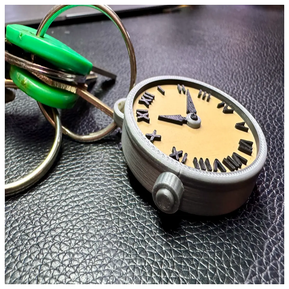 vintage roman numeral pocket watch keychain wish charm men women