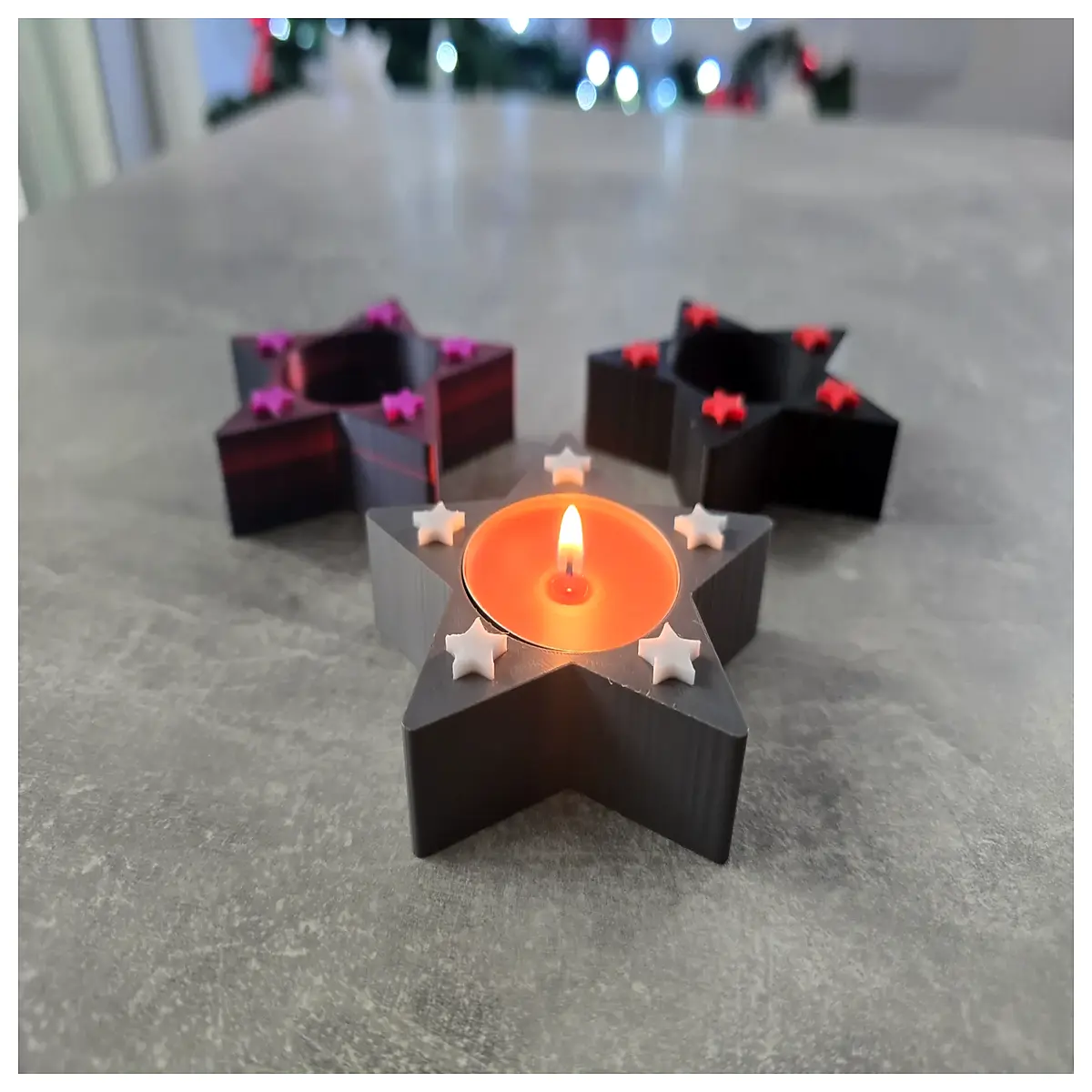 cute star shaped tea holder candle cup night decor