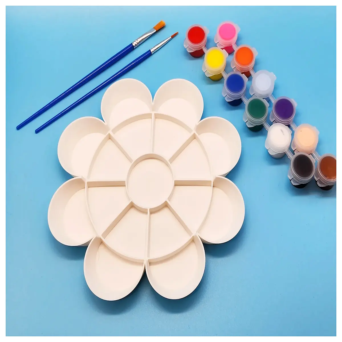 kids washable paint palette disposable plastic mixing tray for school art projects
