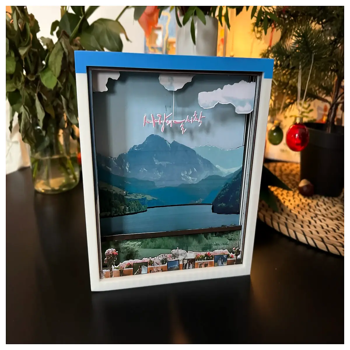 diorama photo frame with layered background custom shadow box for photos and memorabilia 立体 scene