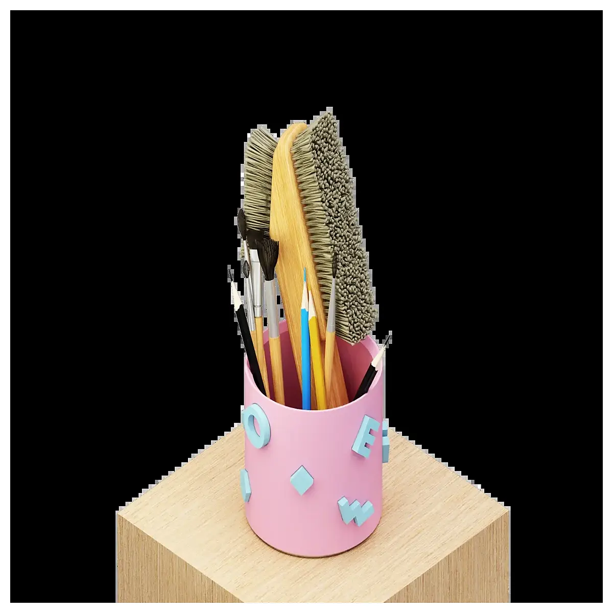 ceramic planter pen holder desk organizer modern minimalist office supplies storage
