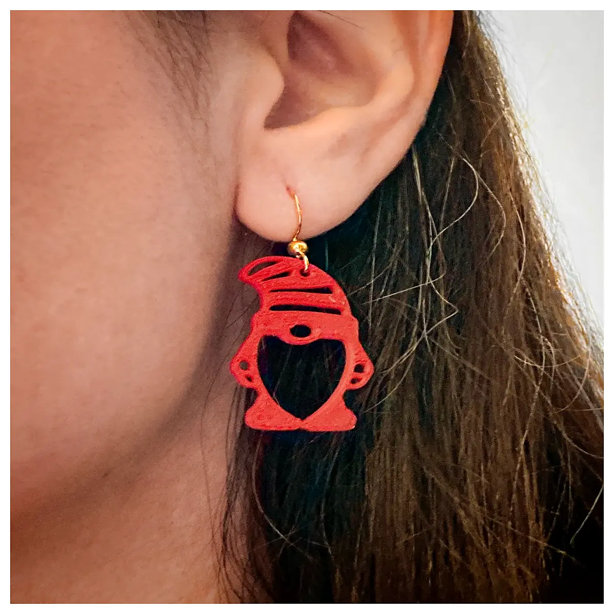christmas elf men s earrings silver hoop studs festive holiday jewelry him punk rock accessories
