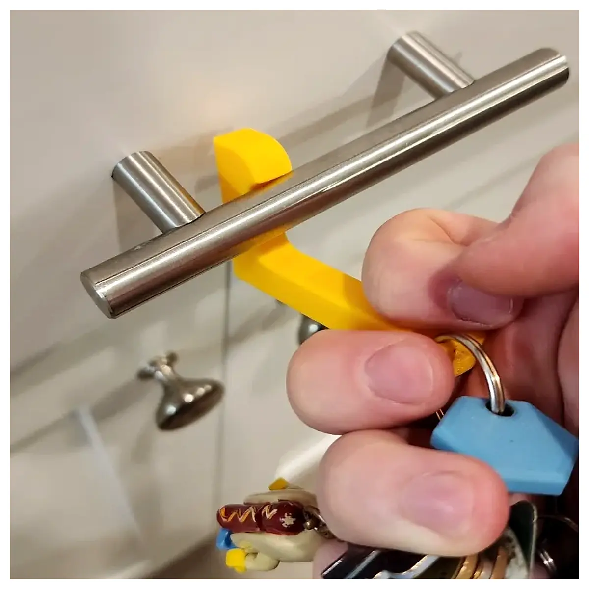 hygienic touchless door opener handle extender for home safety no hand contact germ bathroom knob tool