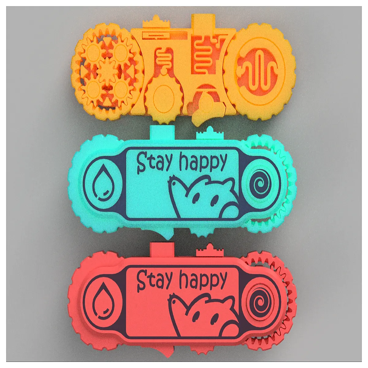 cute cat fidget toy multi color stress relief edc keychain no support needed fun desk gadget