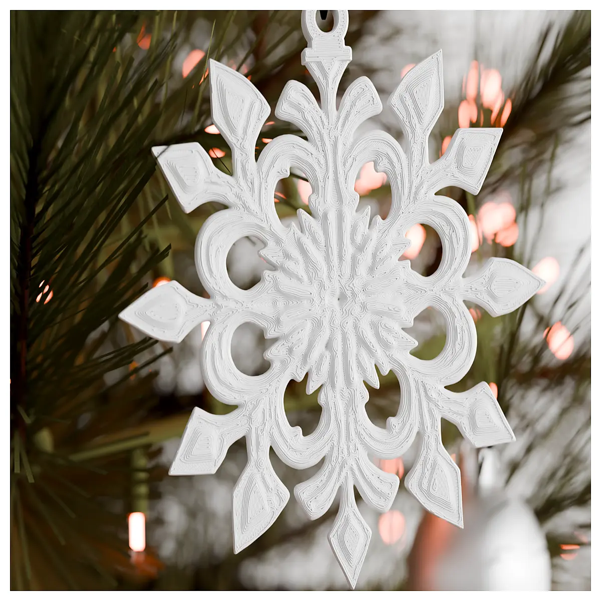 snowflake christmas ornaments hanging decorations for tree wreath window