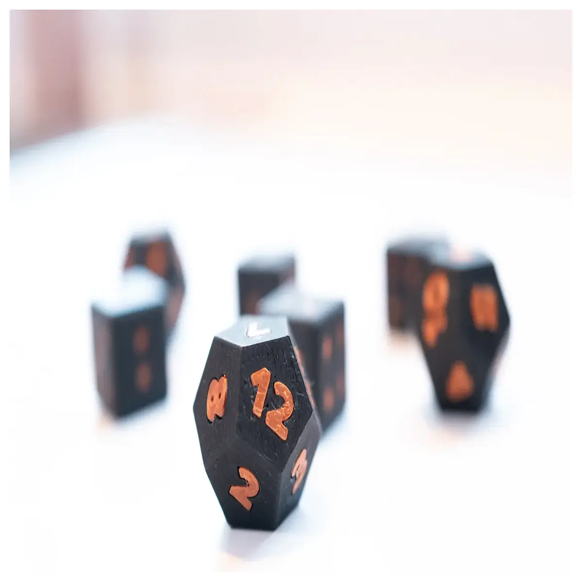 d12 dice with embedded numbers polyhedral rpg gaming accessories tabletop roleplay tools