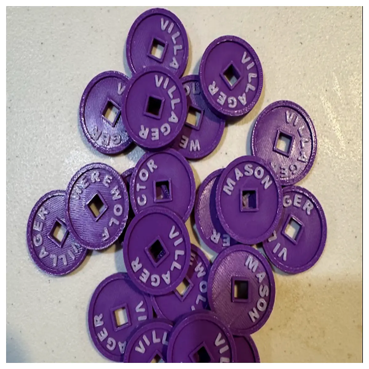 wooden tokens for werewolf party board game accessories replacement chips