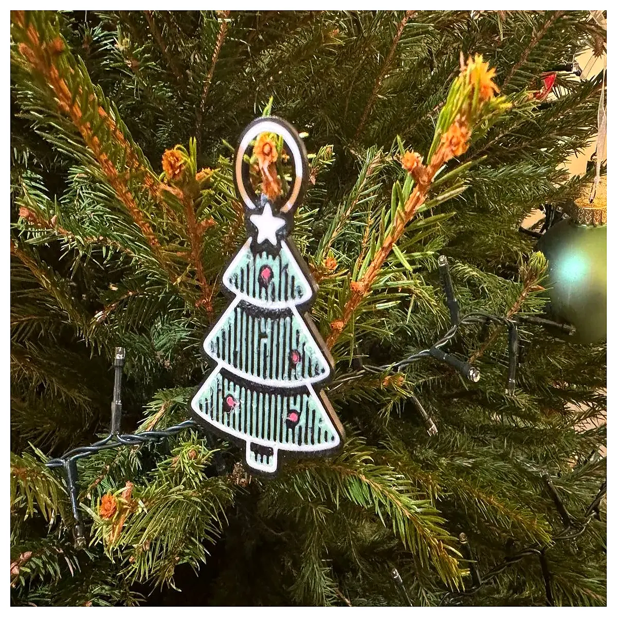 mini christmas tree bauble keychain ornament holiday party favor bag