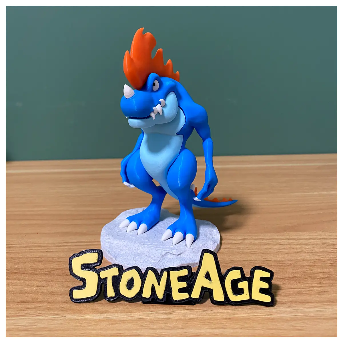 updated stone age human dragon blue yangqiluo fantasy creature design