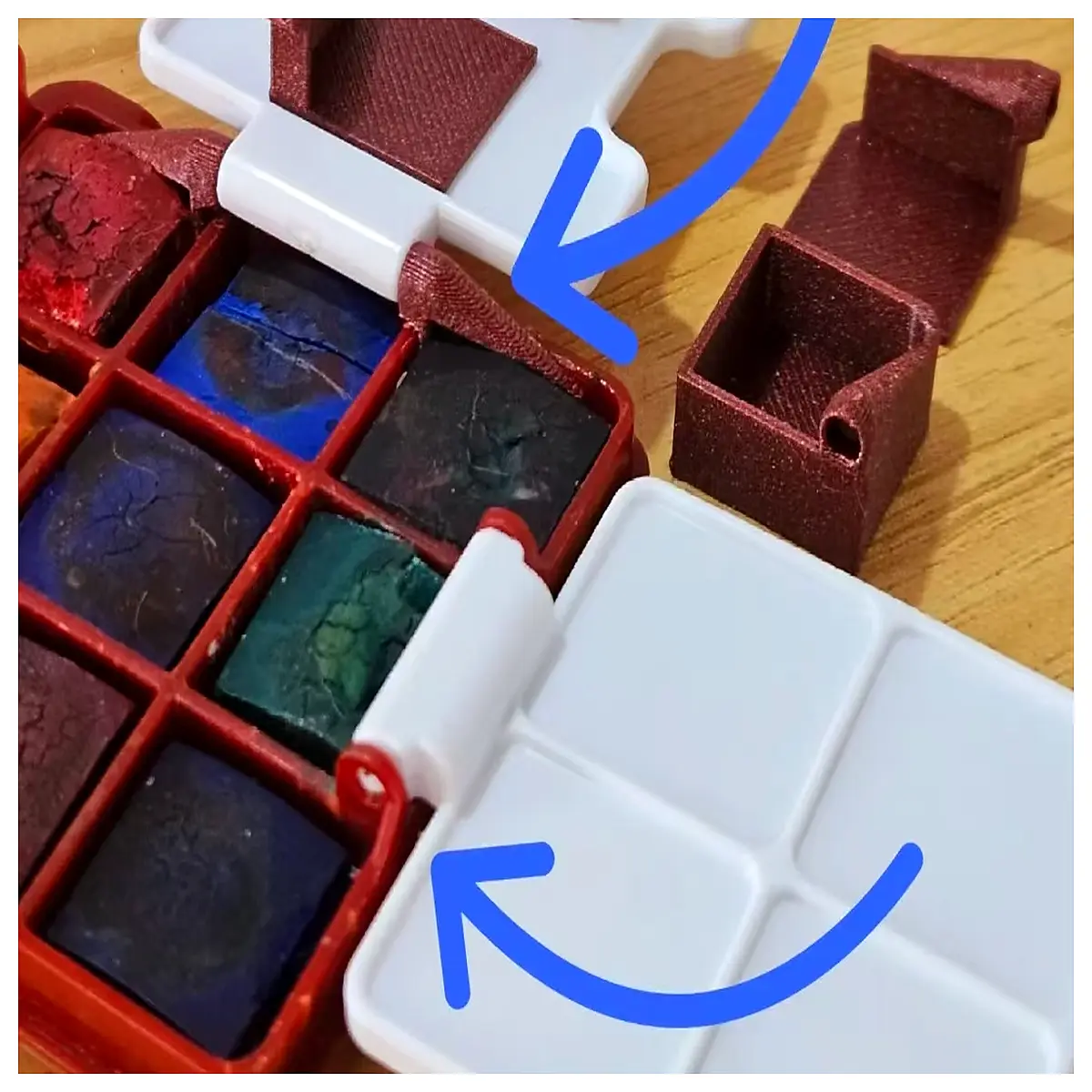 martini watercolor box hinge repair replacement parts durable metal hinges for art supplies