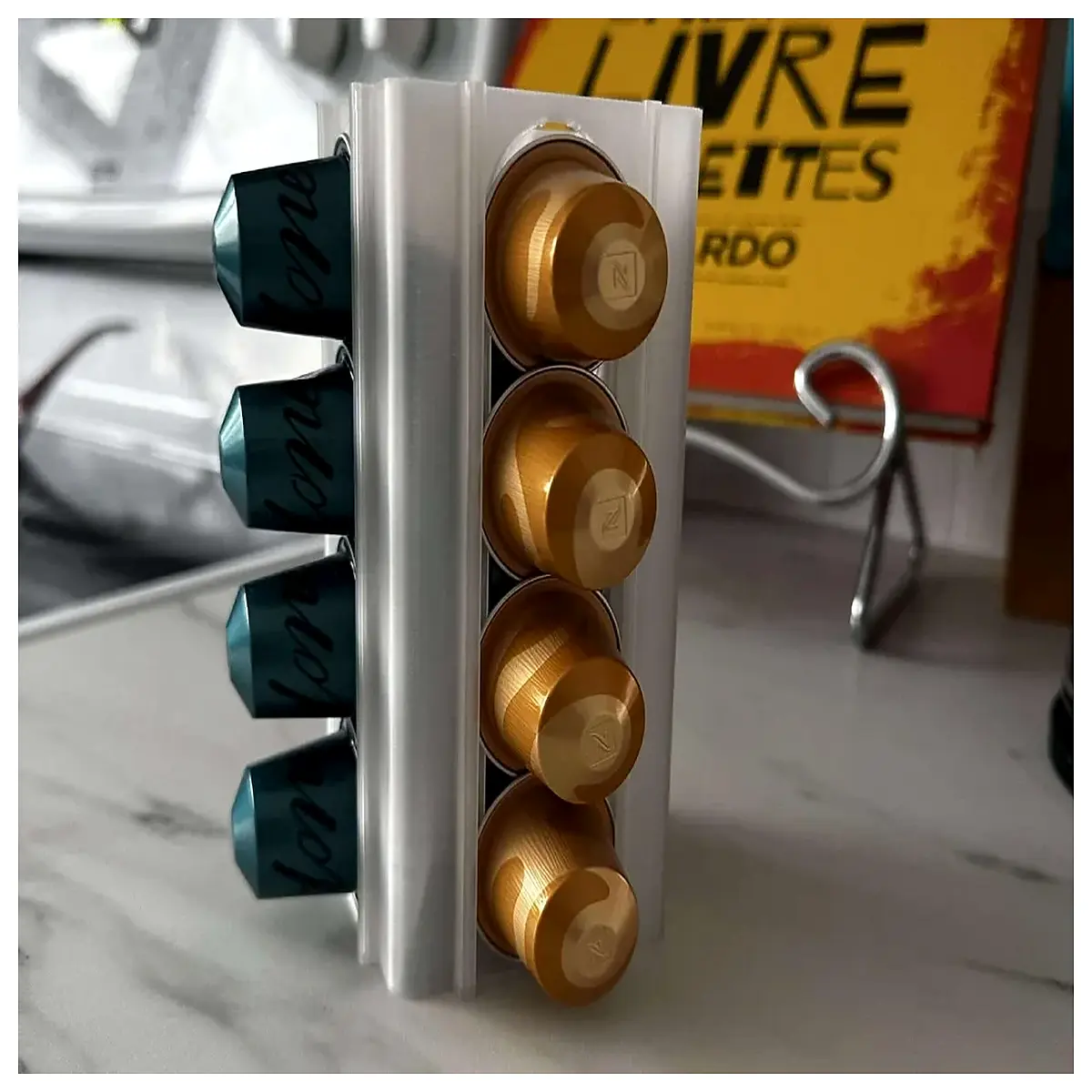 nespresso capsule holder small desktop organizer compact storage box for coffee pods counter