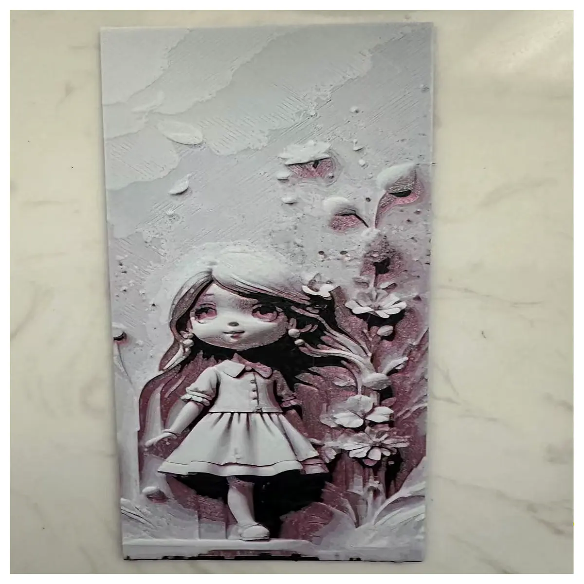 cute girl bookmark for kids aesthetic stationery gift reading accessory with illustration