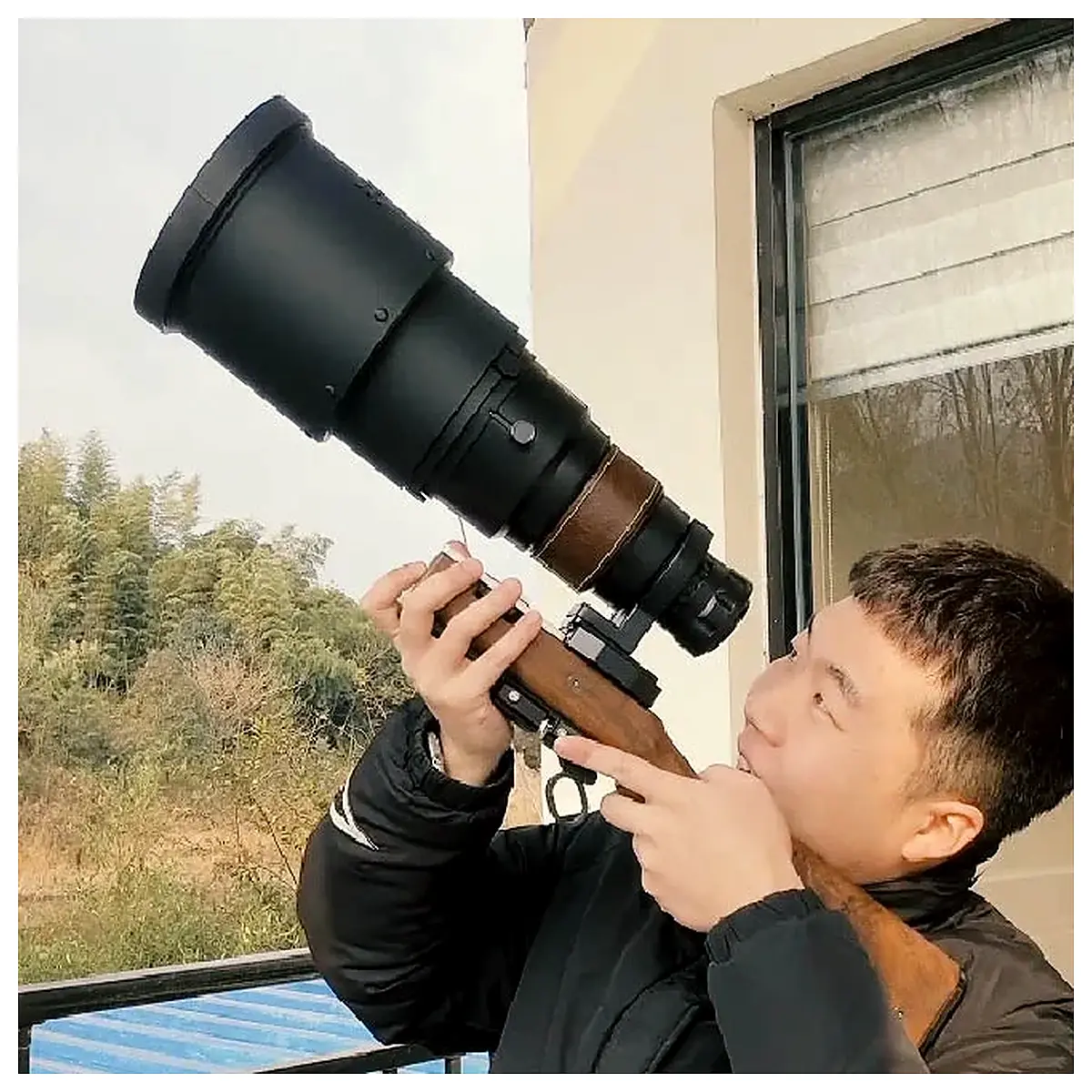 cangye 200mm telephoto lens hood anti glare sunshade for dslr wildlife photography long range zoom