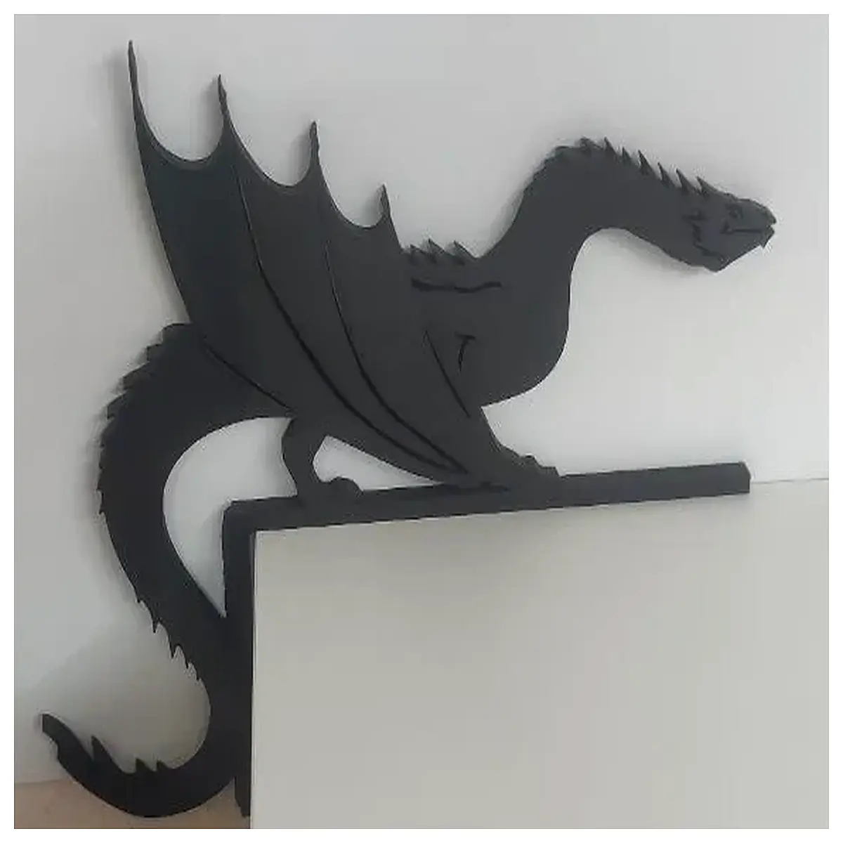 dragon head wall decor corner mount fantasy fireplace mantel piece medieval castle room accent
